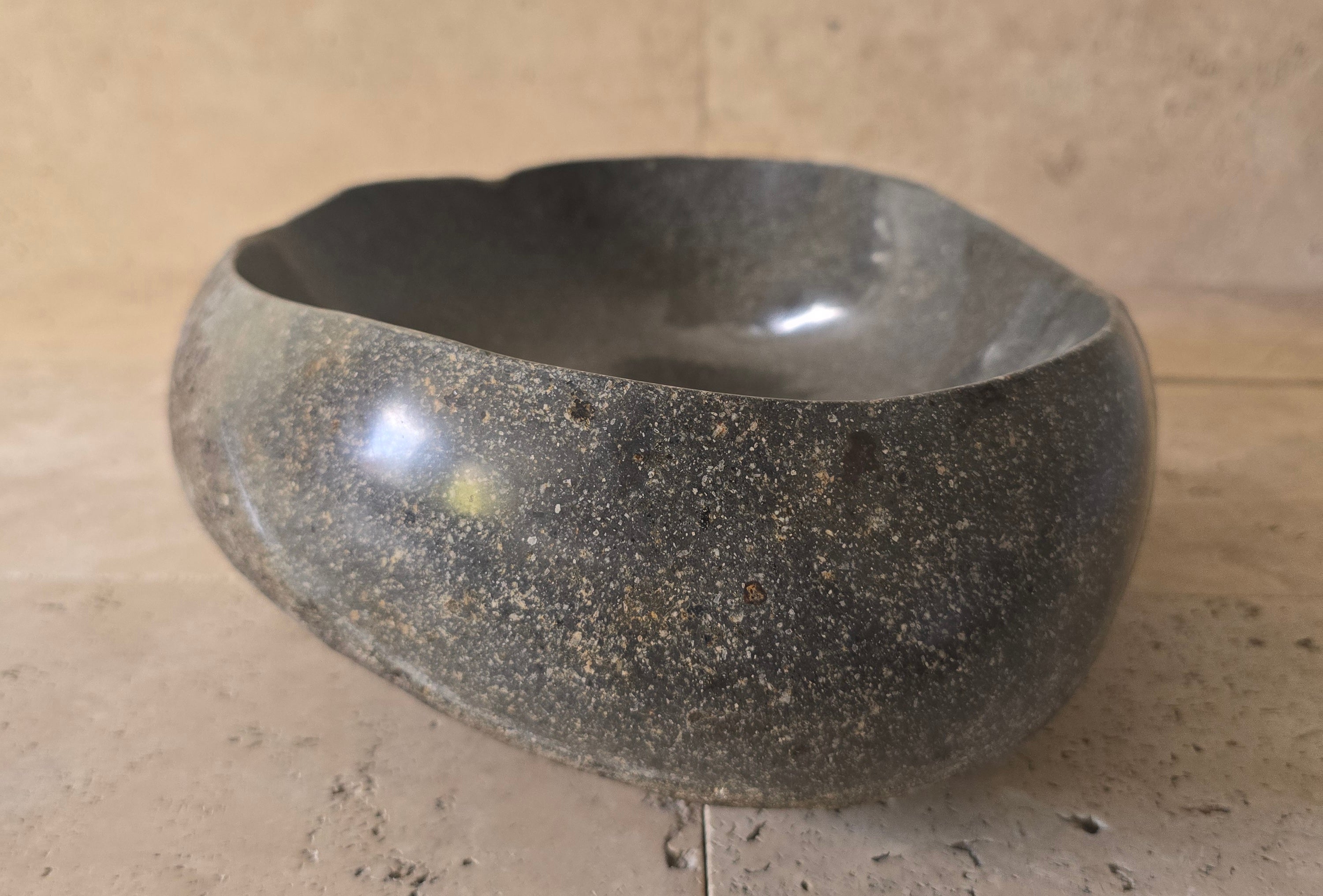 Handmade Natural Oval River Stone  Bathroom Basin  PHM 240920