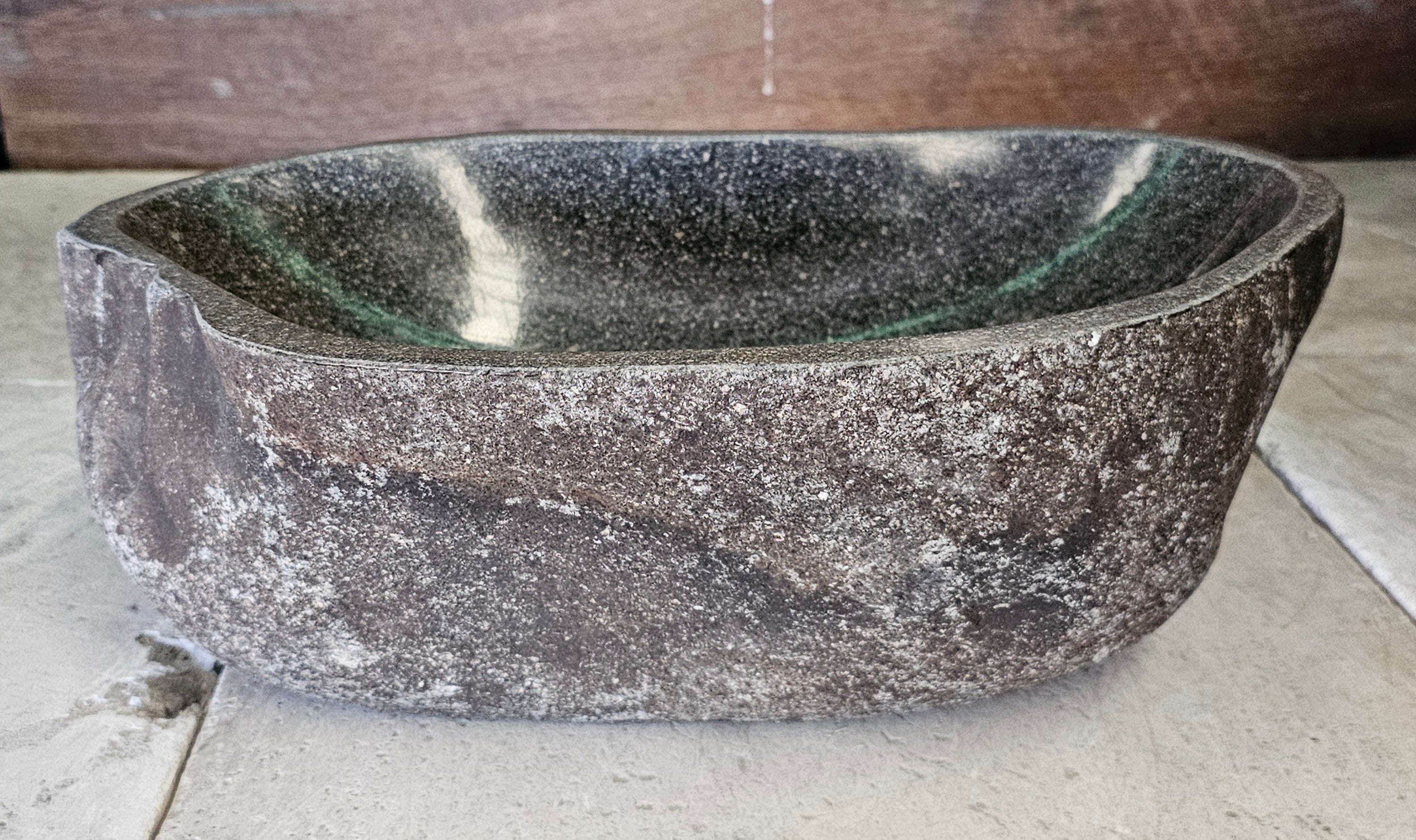 Handmade Natural Oval River Stone  Bathroom Basin  RM 2409136