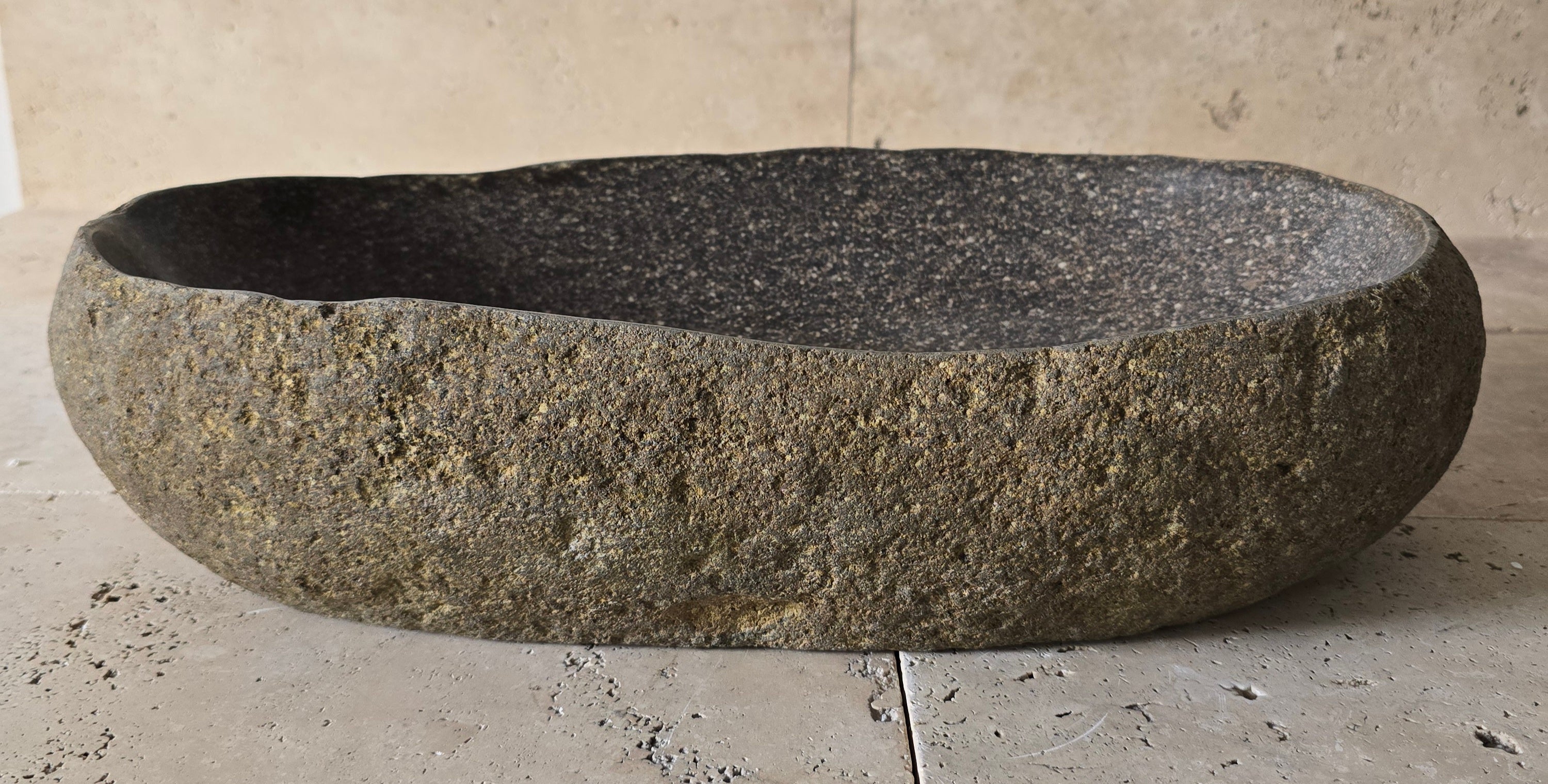 Handmade Natural Oval River Stone  Bathroom Basin  RVL 2409040