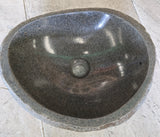 Handmade Natural Oval River Stone  Bathroom Basin  RS 2409087