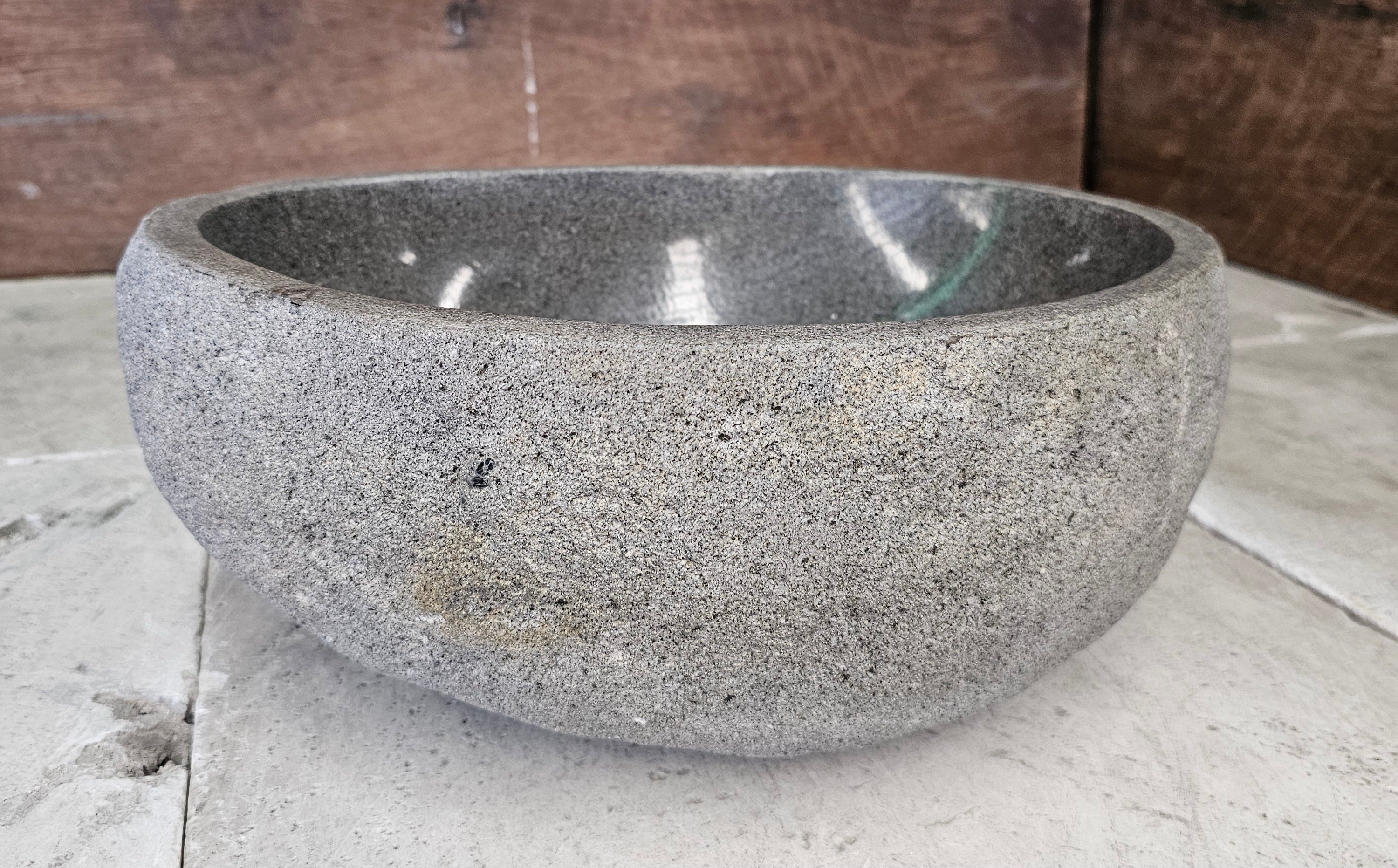 Handmade Natural Oval River Stone  Bathroom Basin  RS 2409052