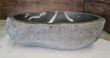 Handmade Natural Oval River Stone  Bathroom Basin  RM 2409131