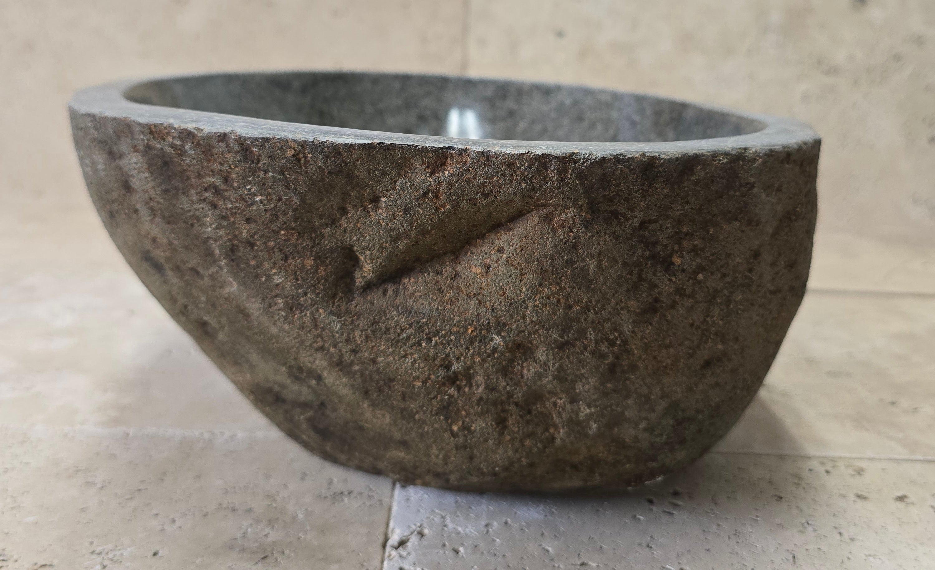 Handmade Natural Oval River Stone  Bathroom Basin  RM 2409090