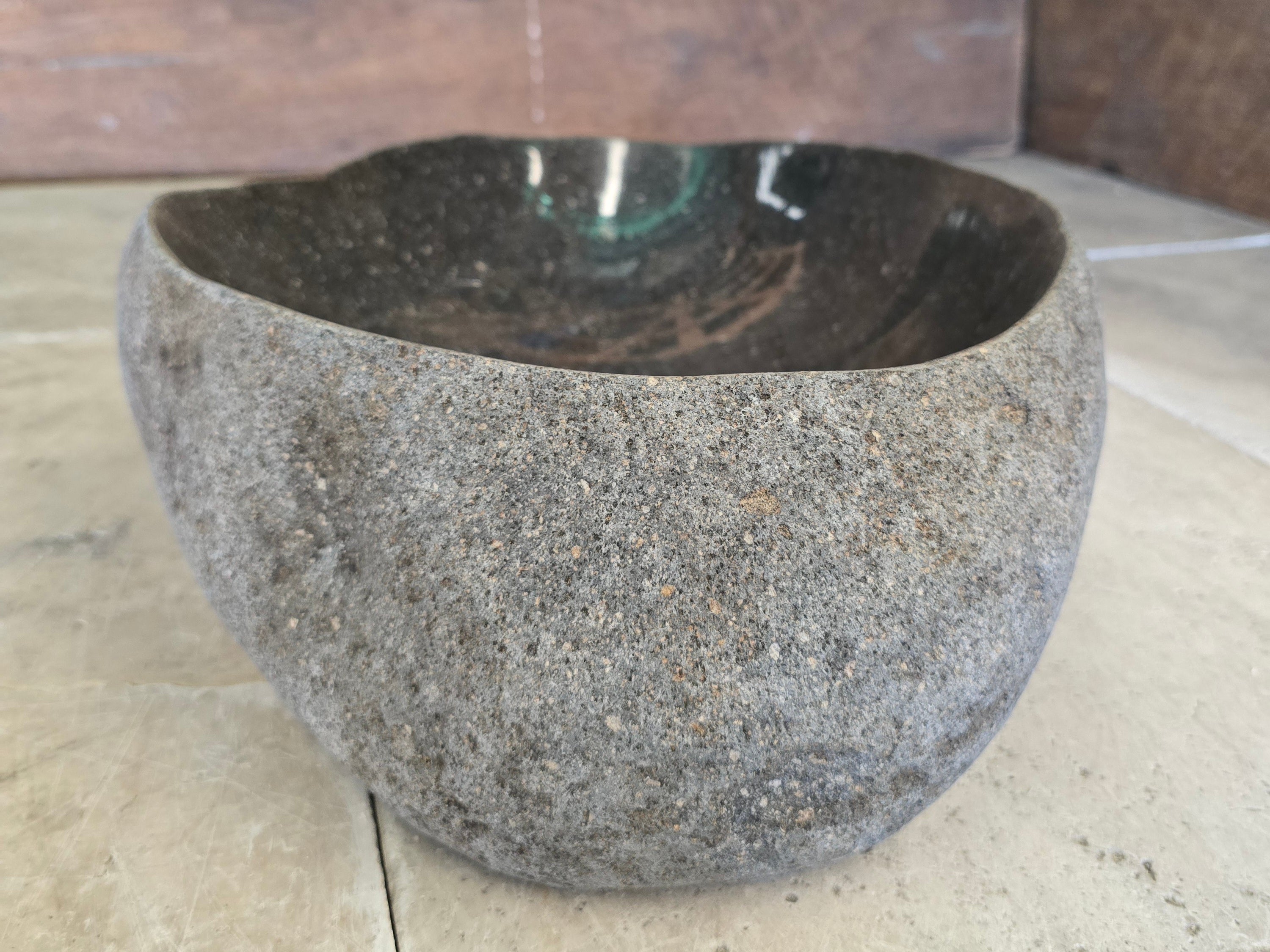 Handmade Natural Oval River Stone  Bathroom Basin  RVM 2409068