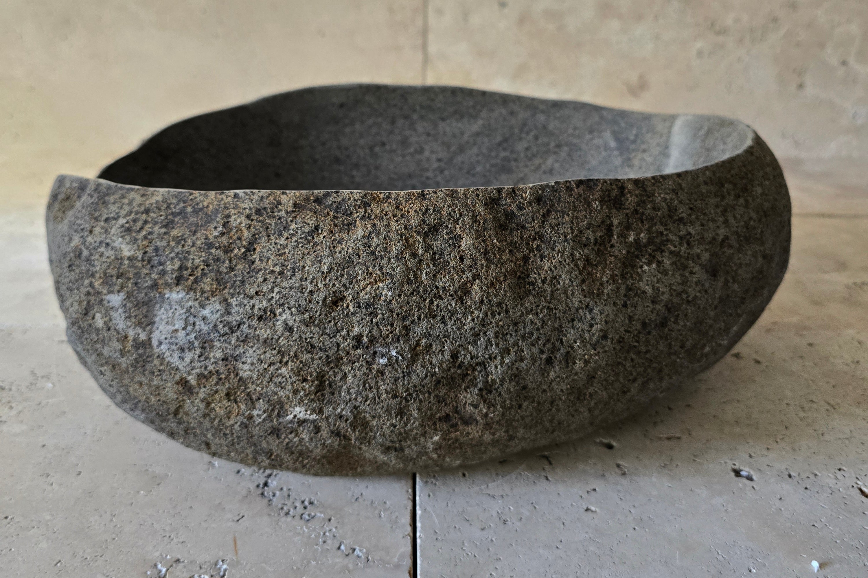 Handmade Natural Oval River Stone  Bathroom Basin  RVM 2409092