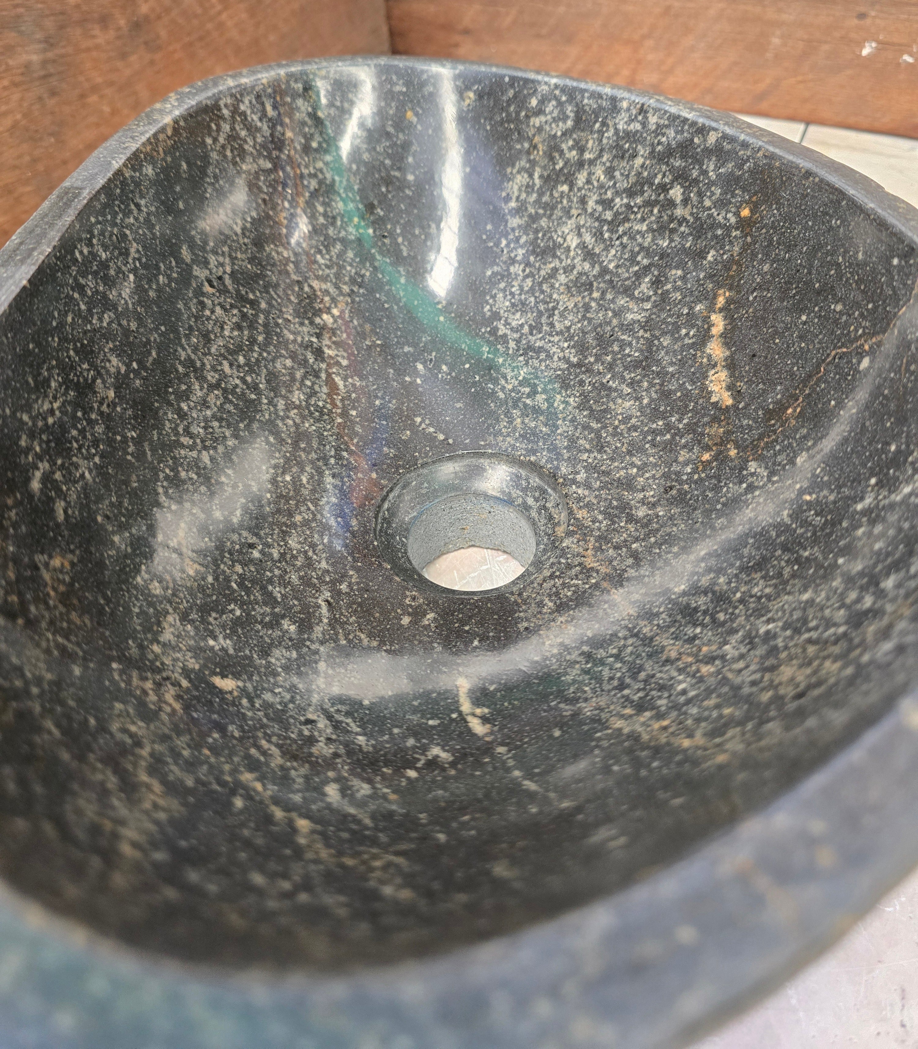 Handmade Natural Oval River Stone  Bathroom Basin  RS 2409101