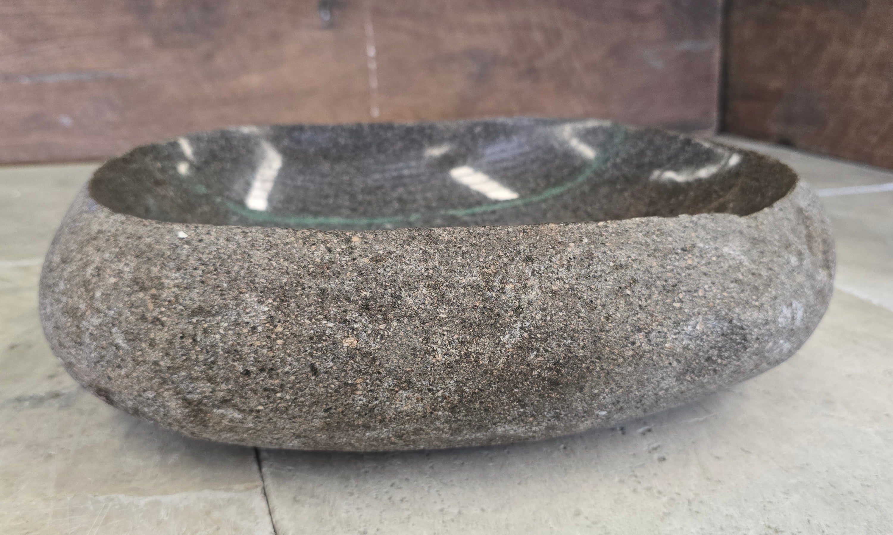 Handmade Natural Oval River Stone  Bathroom Basin  RVS 2409065