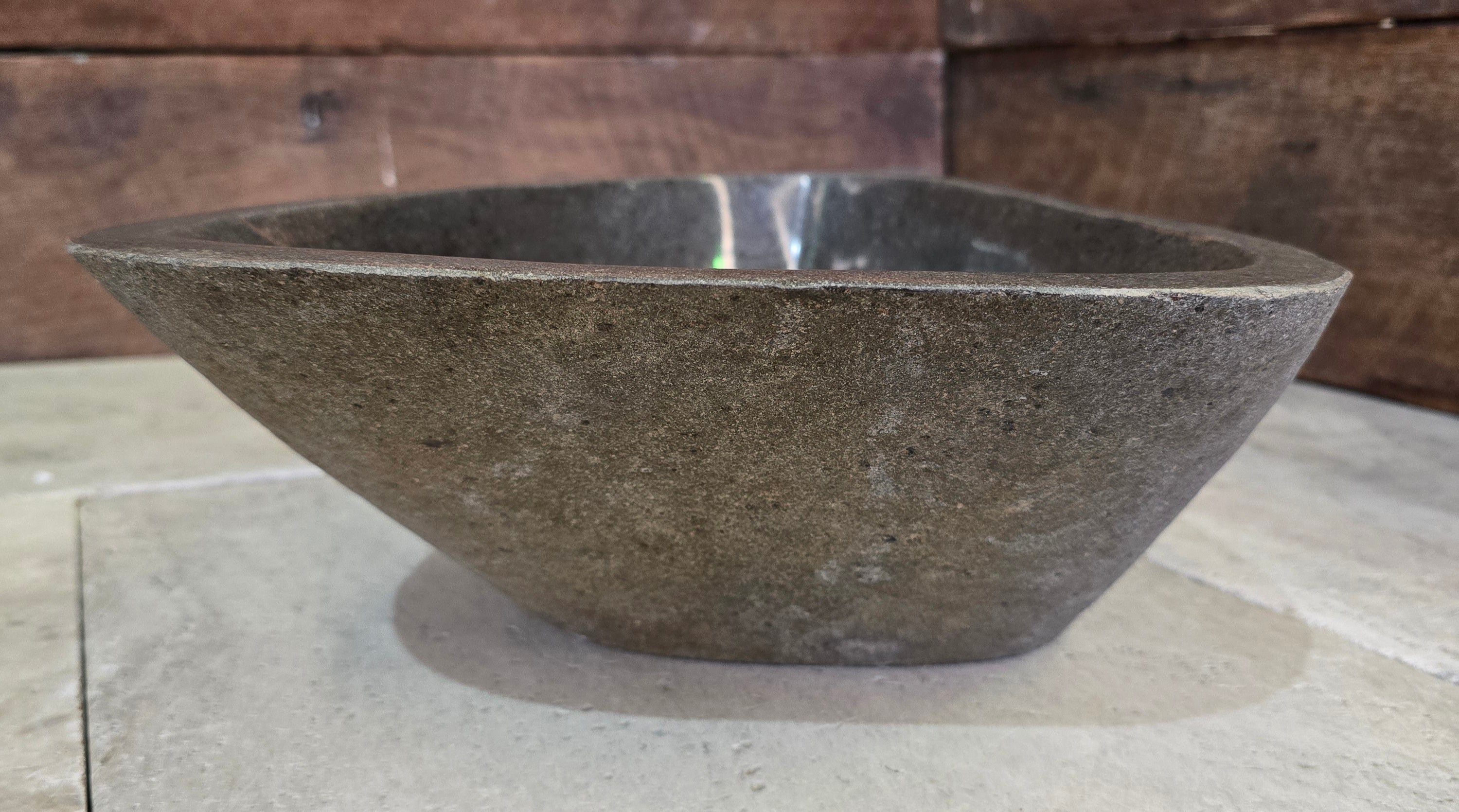 Handmade Natural Oval River Stone  Bathroom Basin  RL 240937