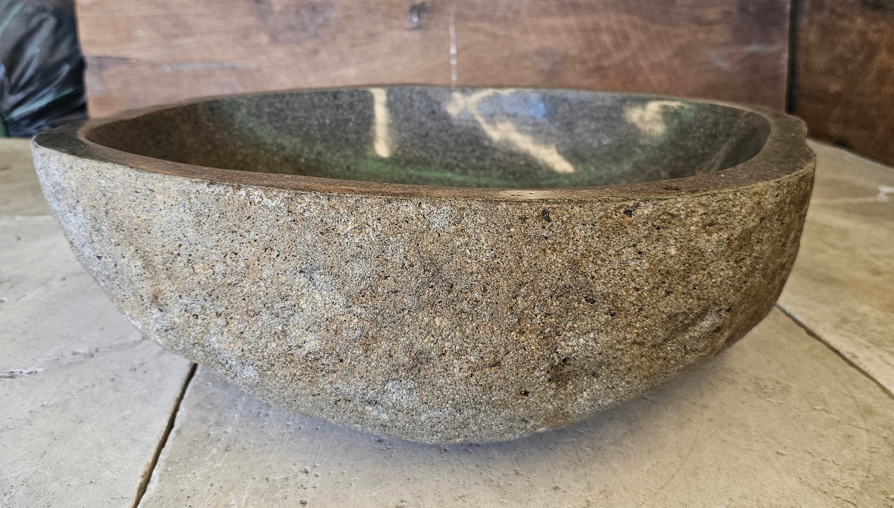 Handmade Natural Oval River Stone  Bathroom Basin  RM 2409118