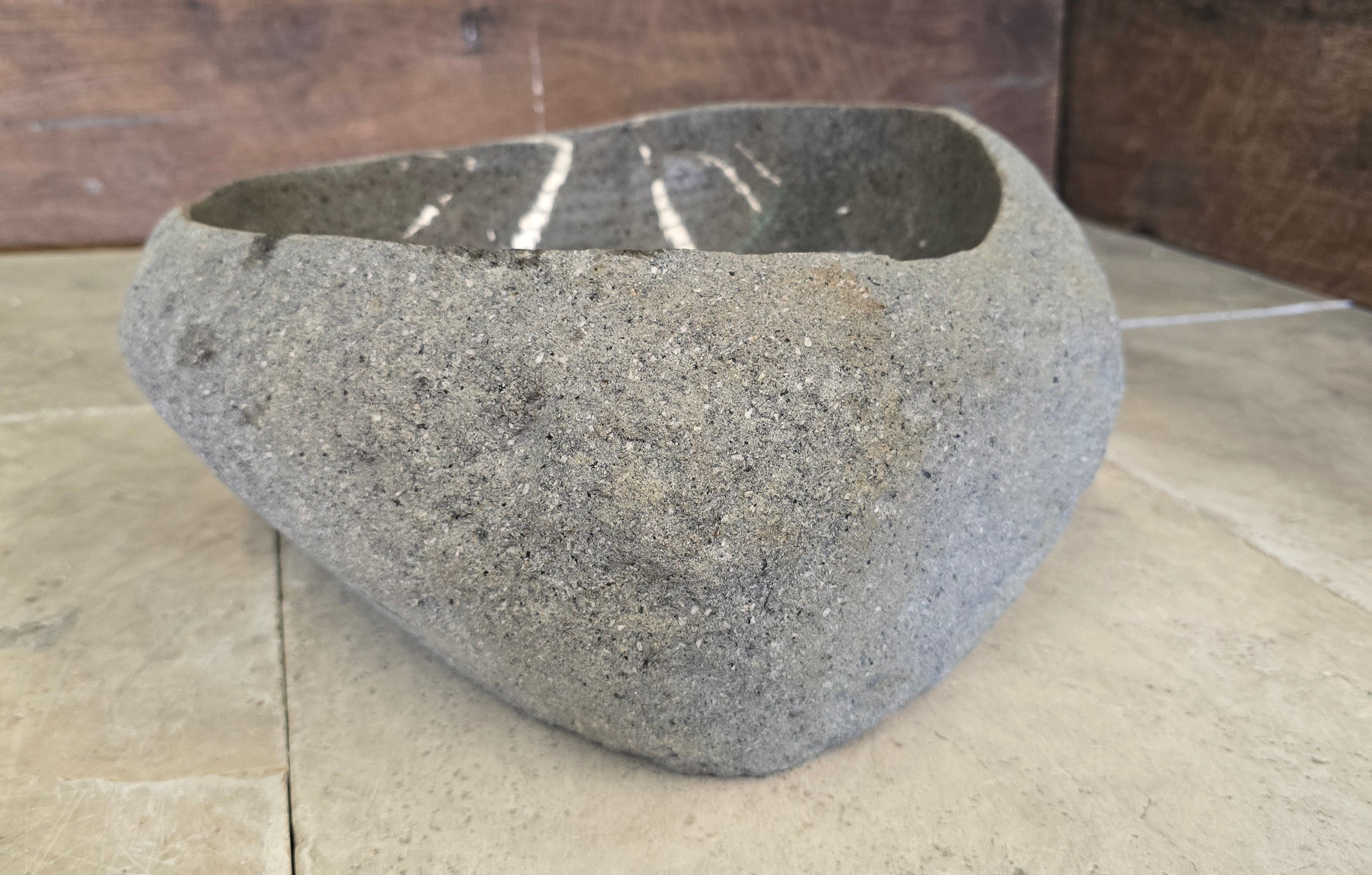 Handmade Natural Oval River Stone  Bathroom Basin  PHM 240903
