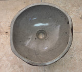 Handmade Natural Oval River Stone  Bathroom Basin  RS 2409132