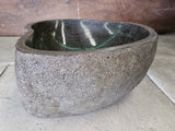 Handmade Natural Oval River Stone  Bathroom Basin  RS 2409147