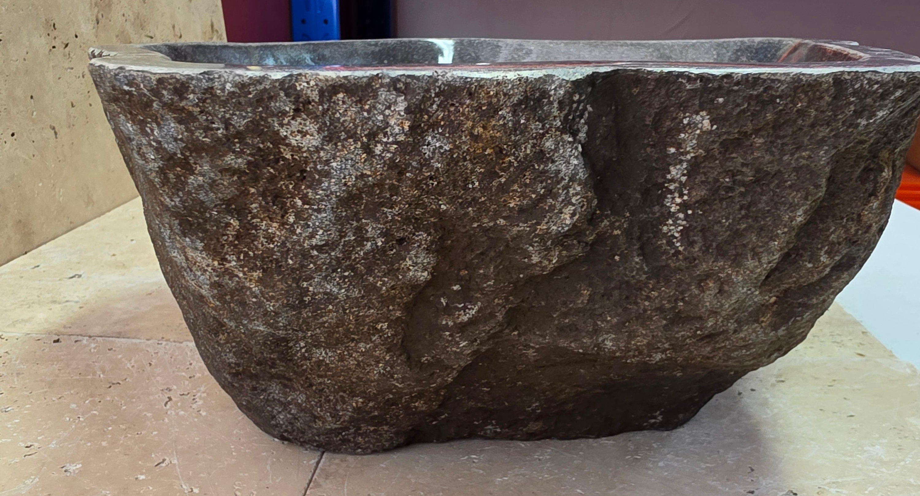 Handmade Natural Oval River Stone  Bathroom Basin  RM 25072019