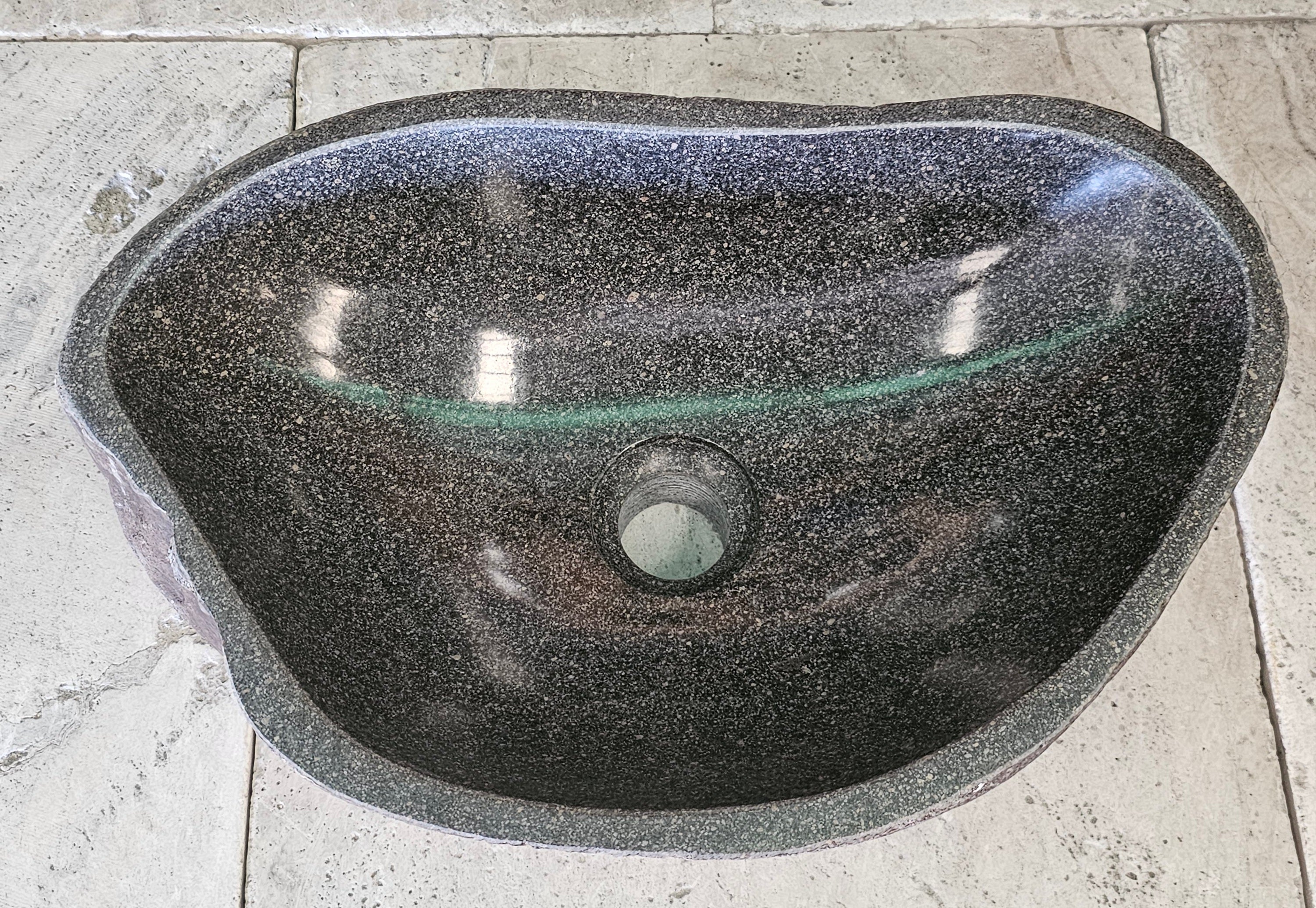 Handmade Natural Oval River Stone  Bathroom Basin  RM 2409136