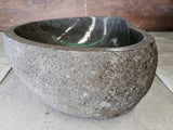Handmade Natural Oval River Stone  Bathroom Basin  RS 2409147
