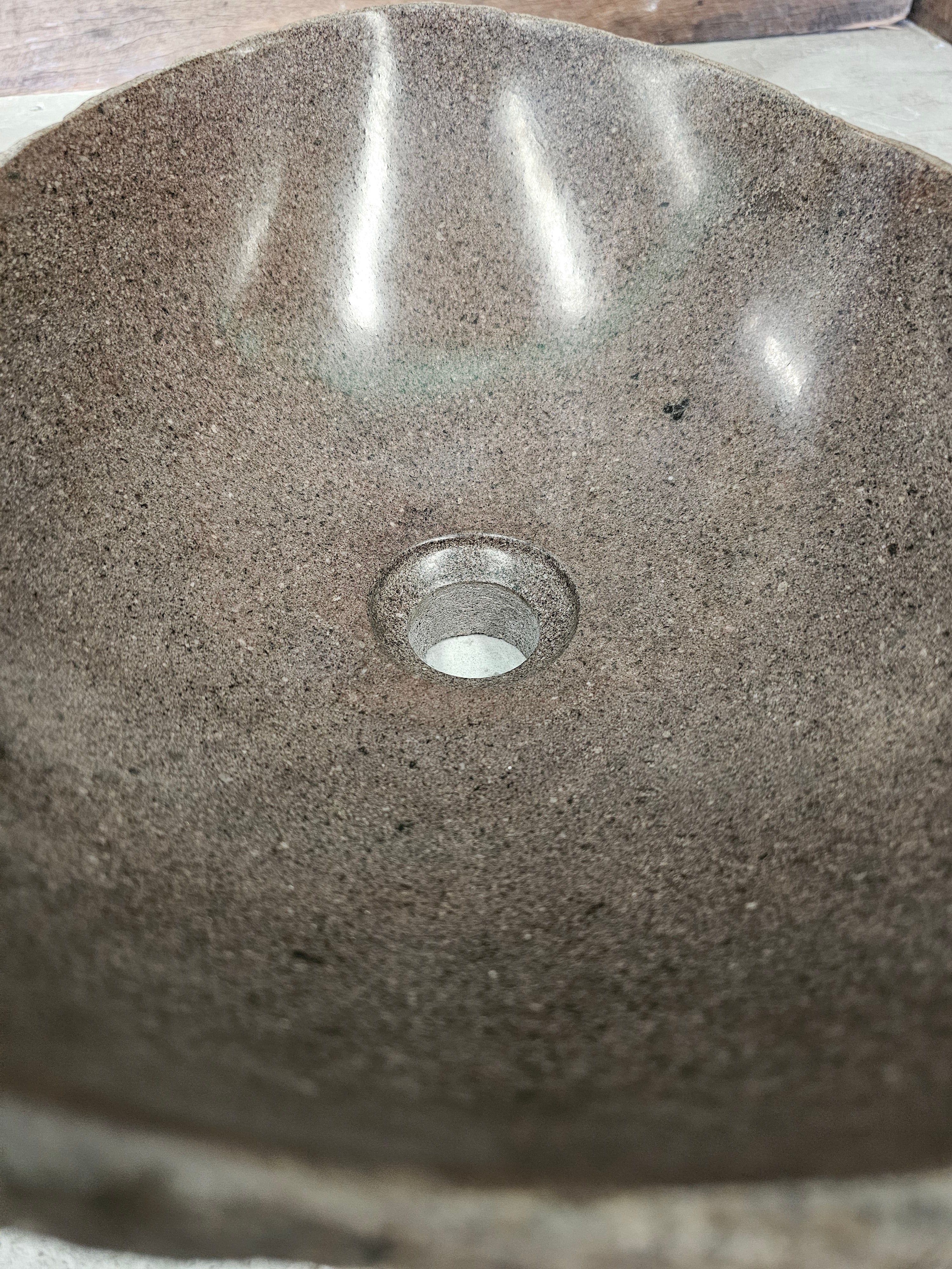 Handmade Natural Oval River Stone  Bathroom Basin  RVS 2409028