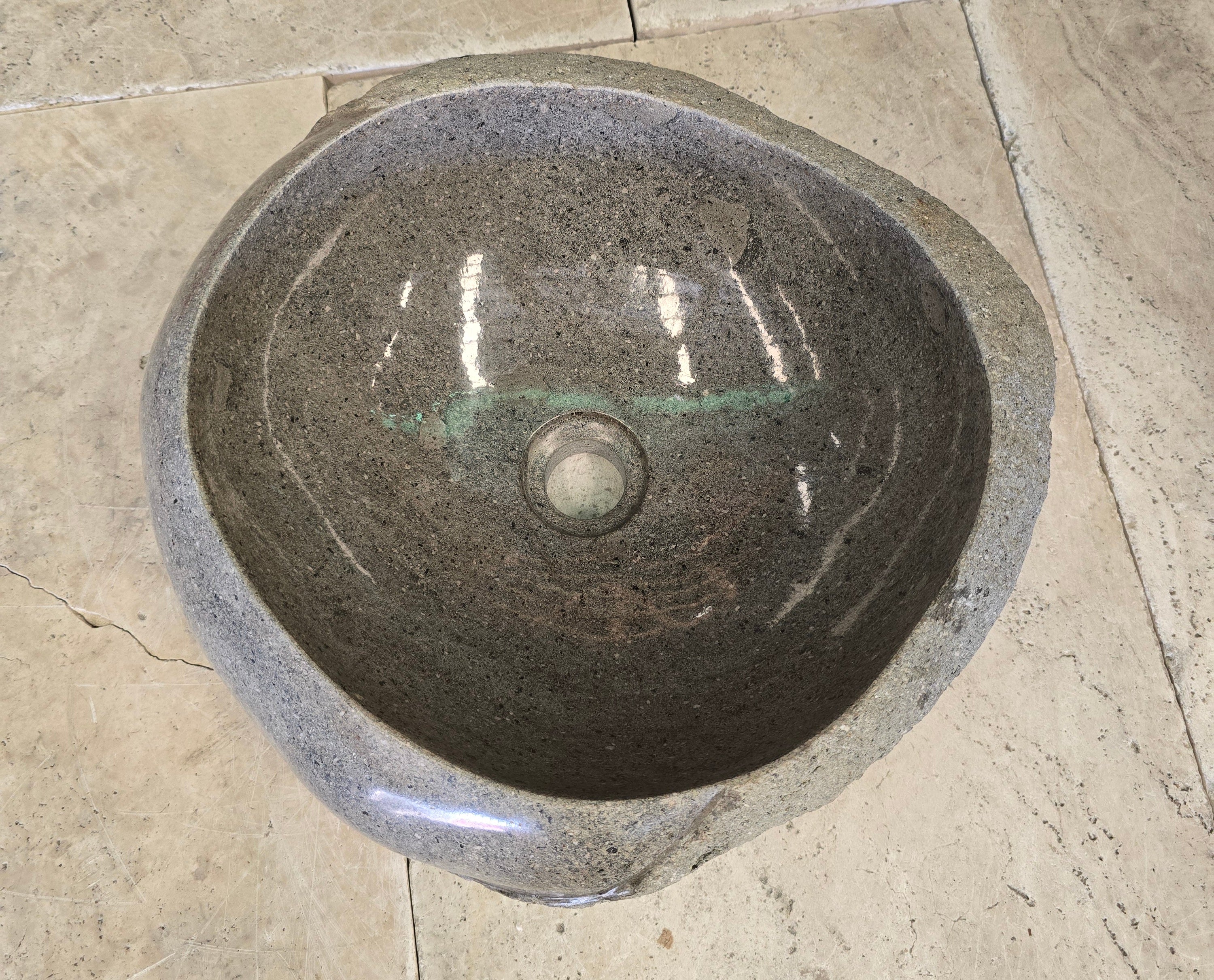 Handmade Natural Oval River Stone  Bathroom Basin  PHM 240903