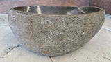 Handmade Natural Oval River Stone  Bathroom Basin  RS 2409019