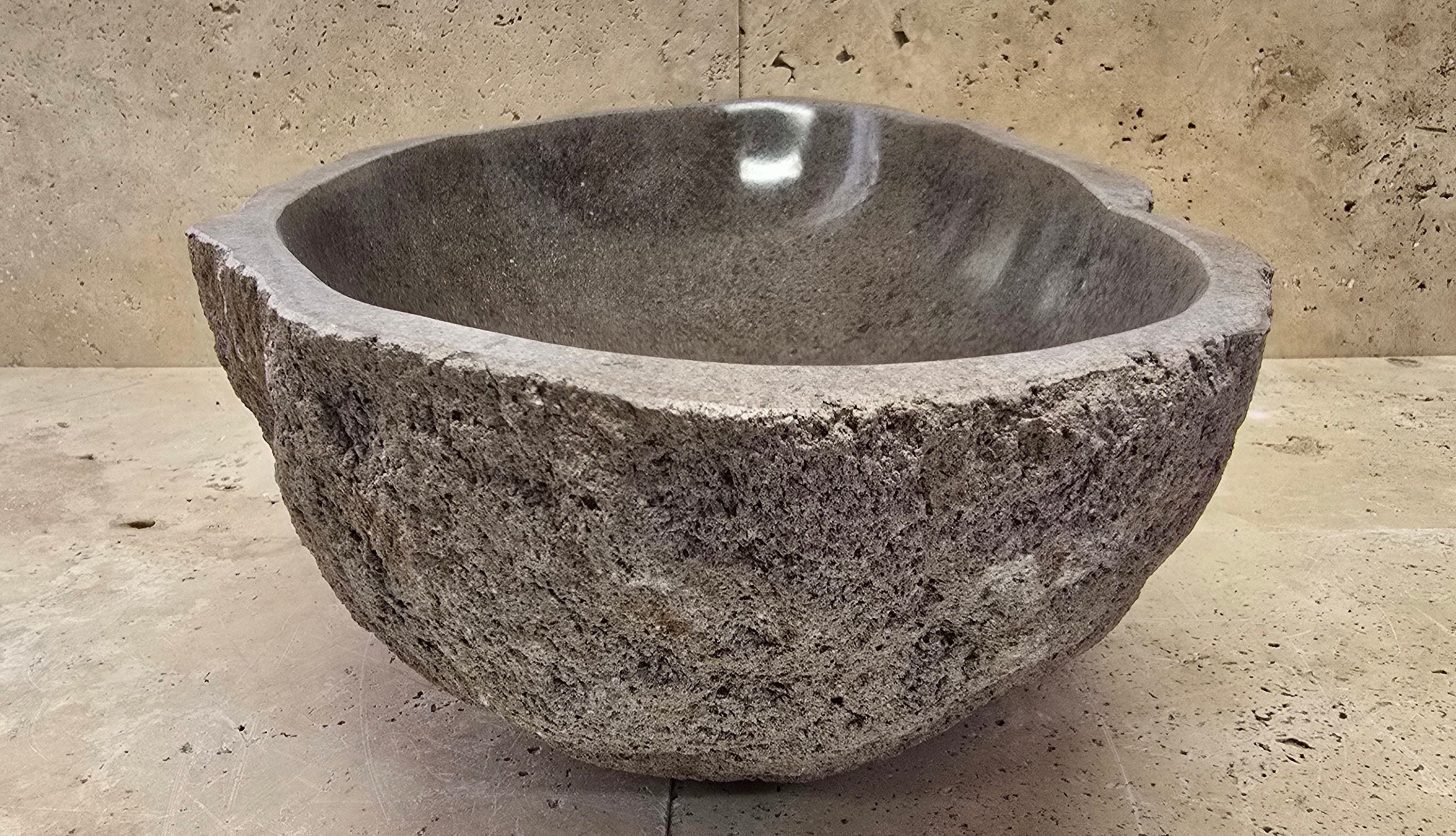 Handmade Natural Oval River Stone  Bathroom Basin  RL 240965