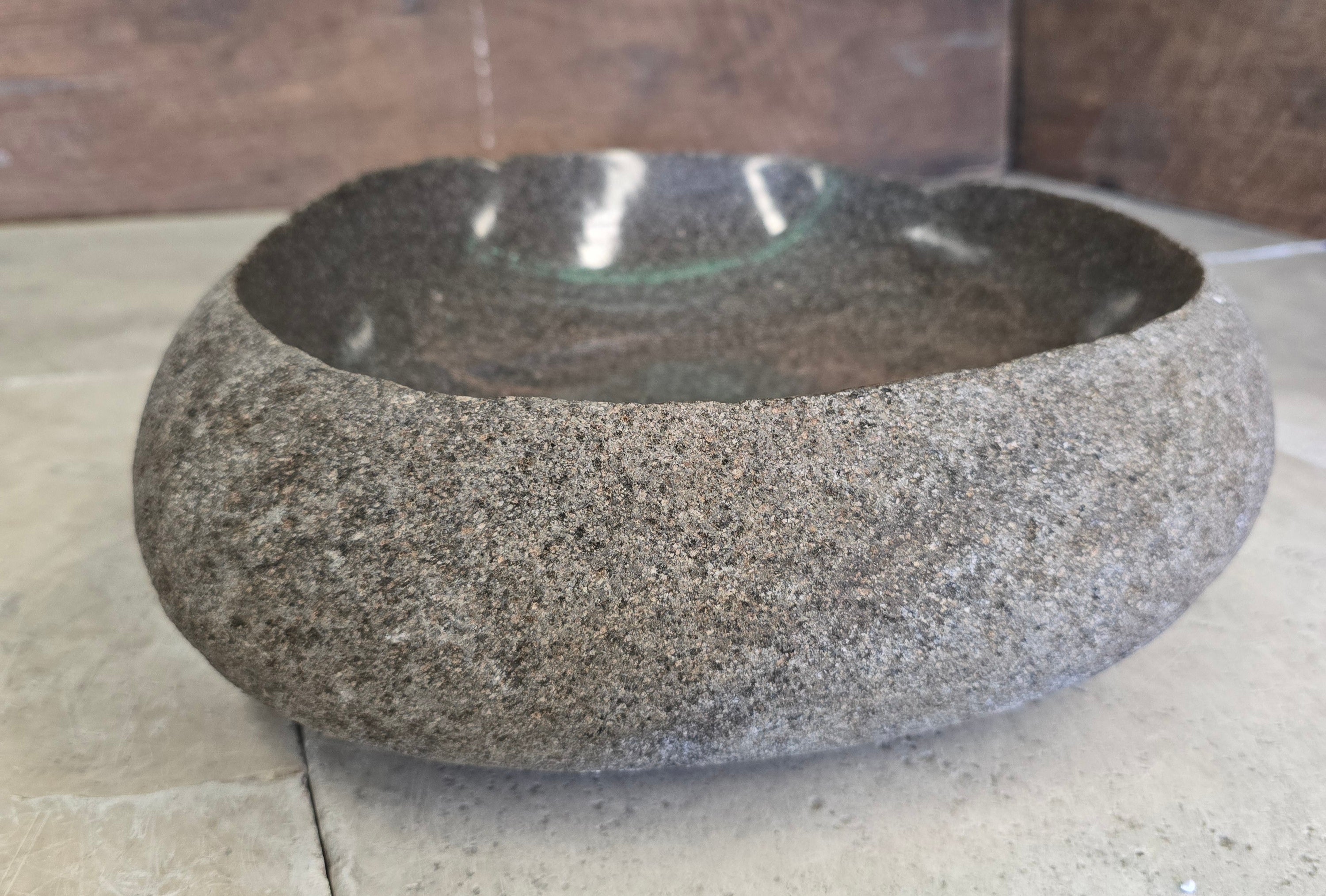 Handmade Natural Oval River Stone  Bathroom Basin  RVS 2409065
