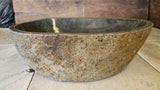 Handmade Natural Oval River Stone  Bathroom Basin  RM 2409056