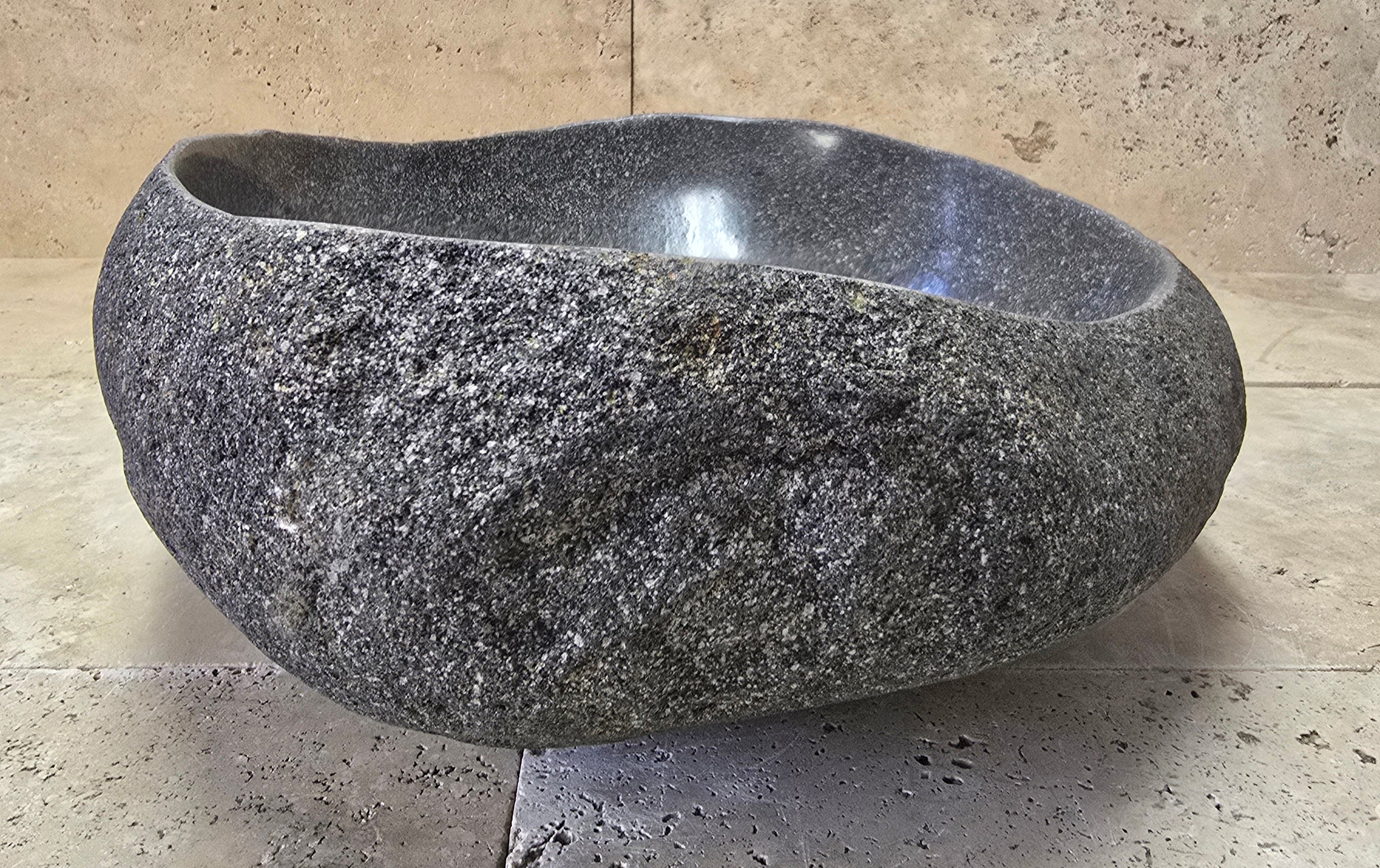 Handmade Natural Oval River Stone  Bathroom Basin  RVM 2409076