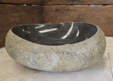 Handmade Natural Oval River Stone  Bathroom Basin  RVS 2409083