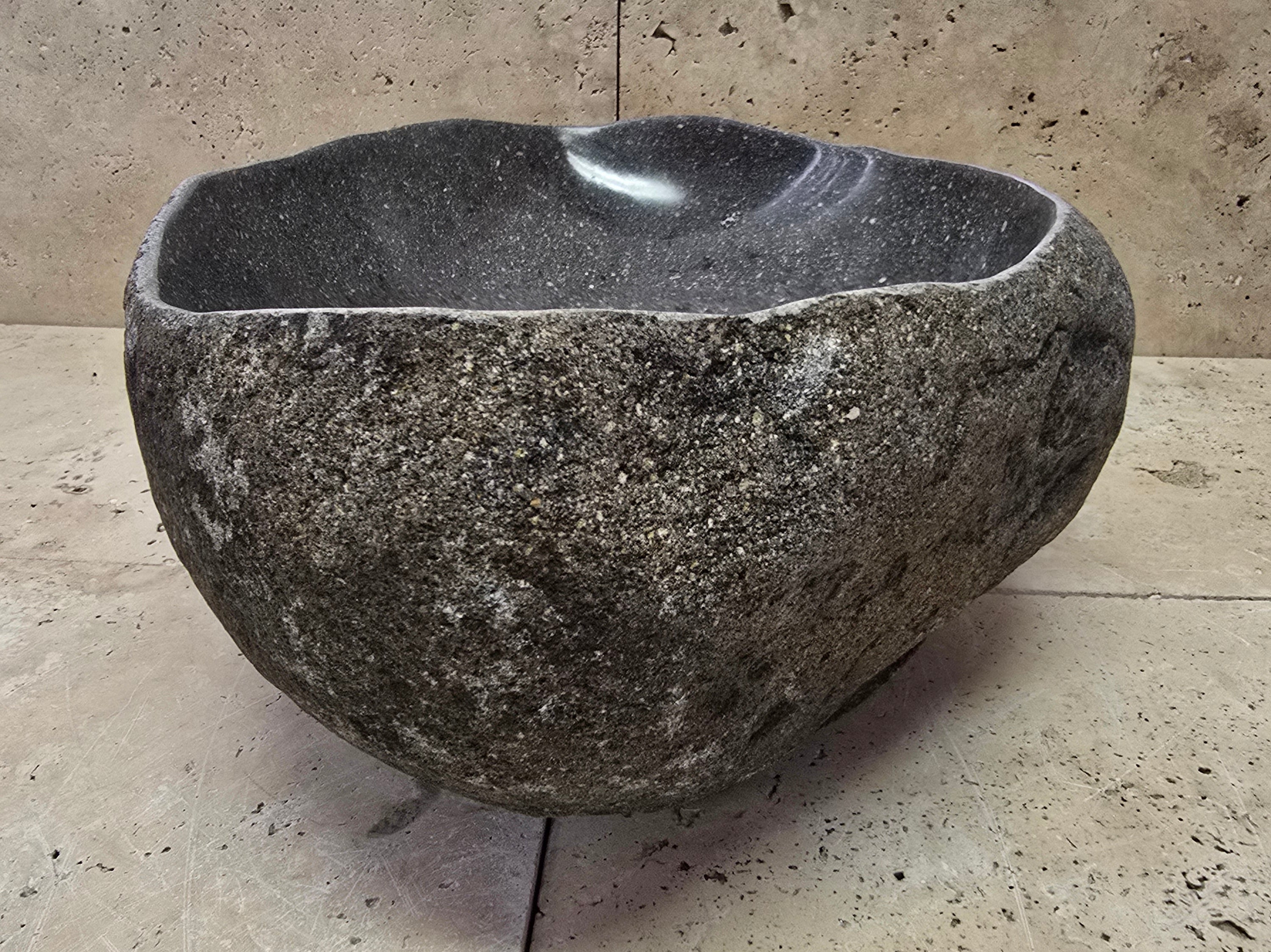 Handmade Natural Oval River Stone  Bathroom Basin  RVM 2409021