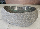 Handmade Natural Oval River Stone  Bathroom Basin  RS 2409064