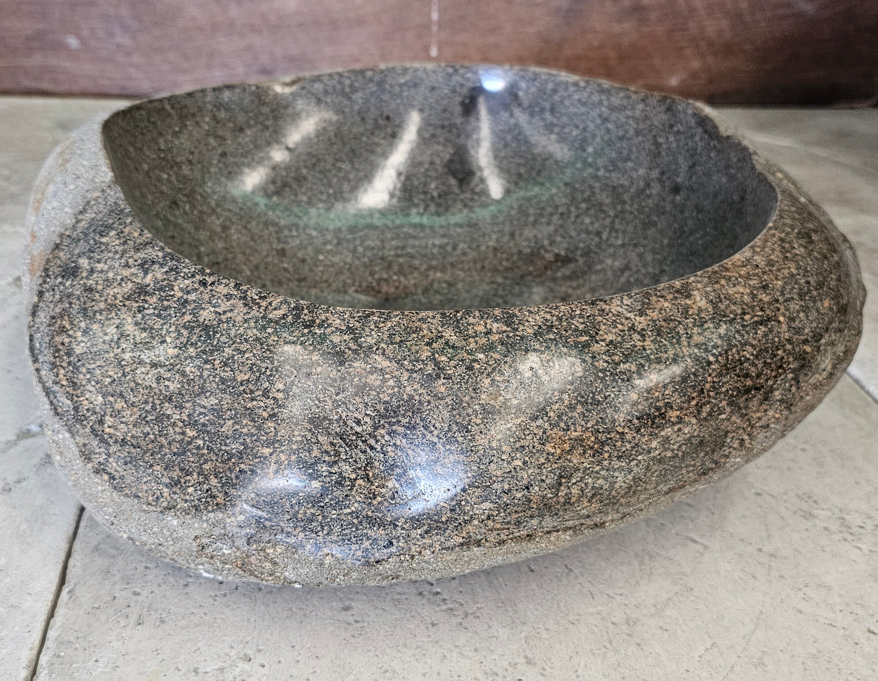 Handmade Natural Oval River Stone  Bathroom Basin  PHM 240908
