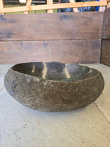 Handmade Natural Oval River Stone  Bathroom Basin  RVS 2409026