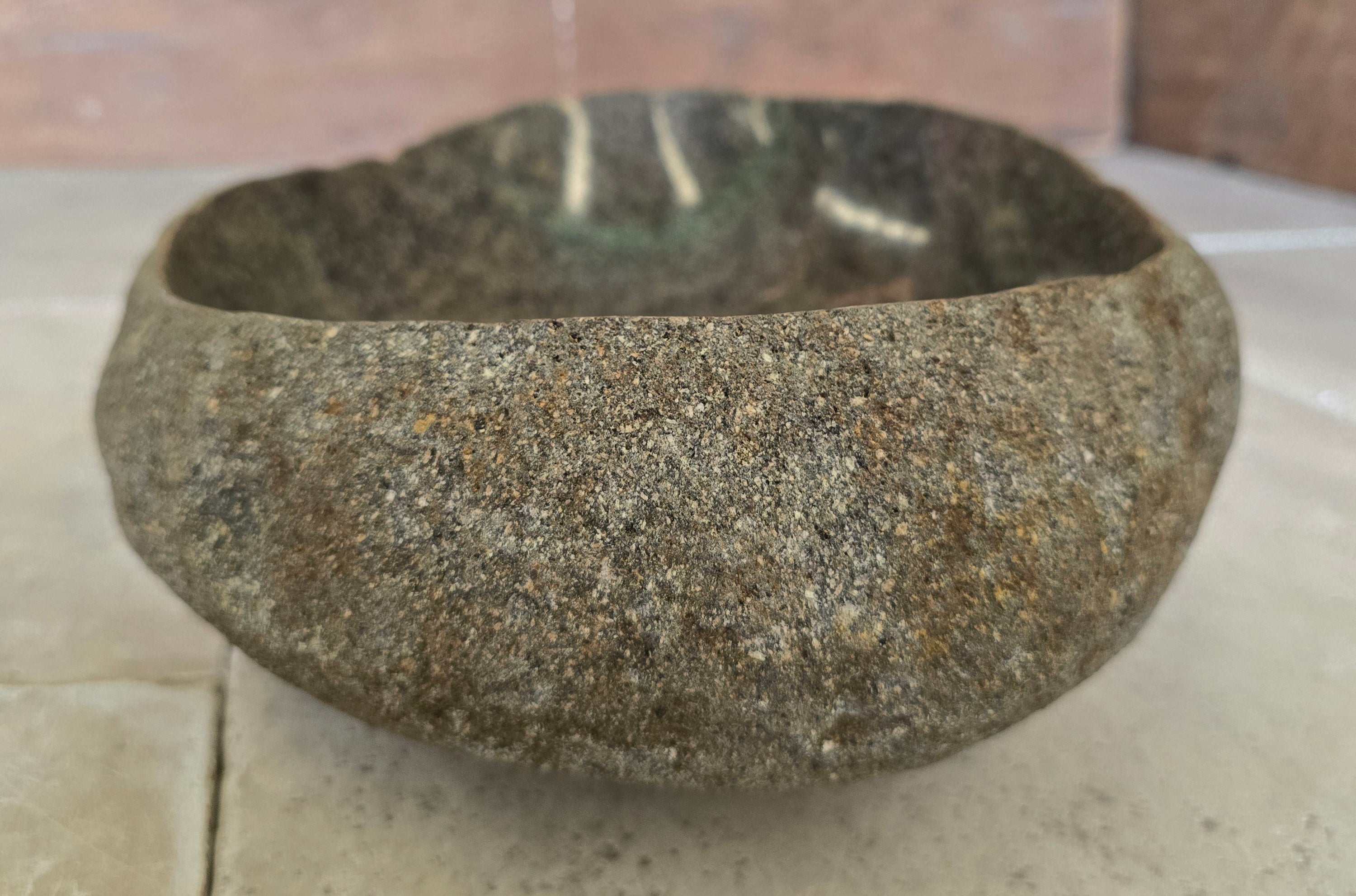 Handmade Natural Oval River Stone  Bathroom Basin  RVS 2409057