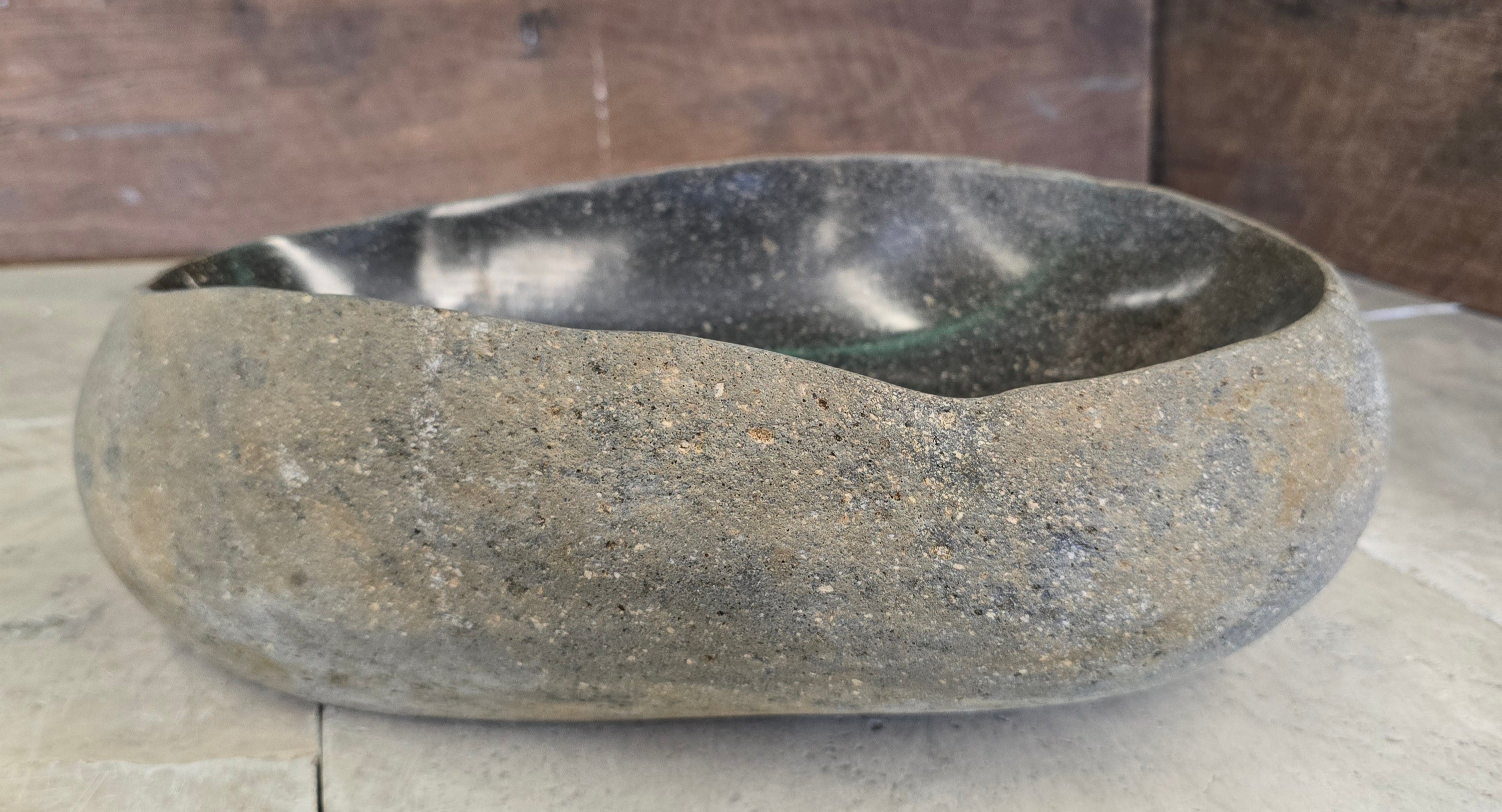 Handmade Natural Oval River Stone  Bathroom Basin  RVM 2409073