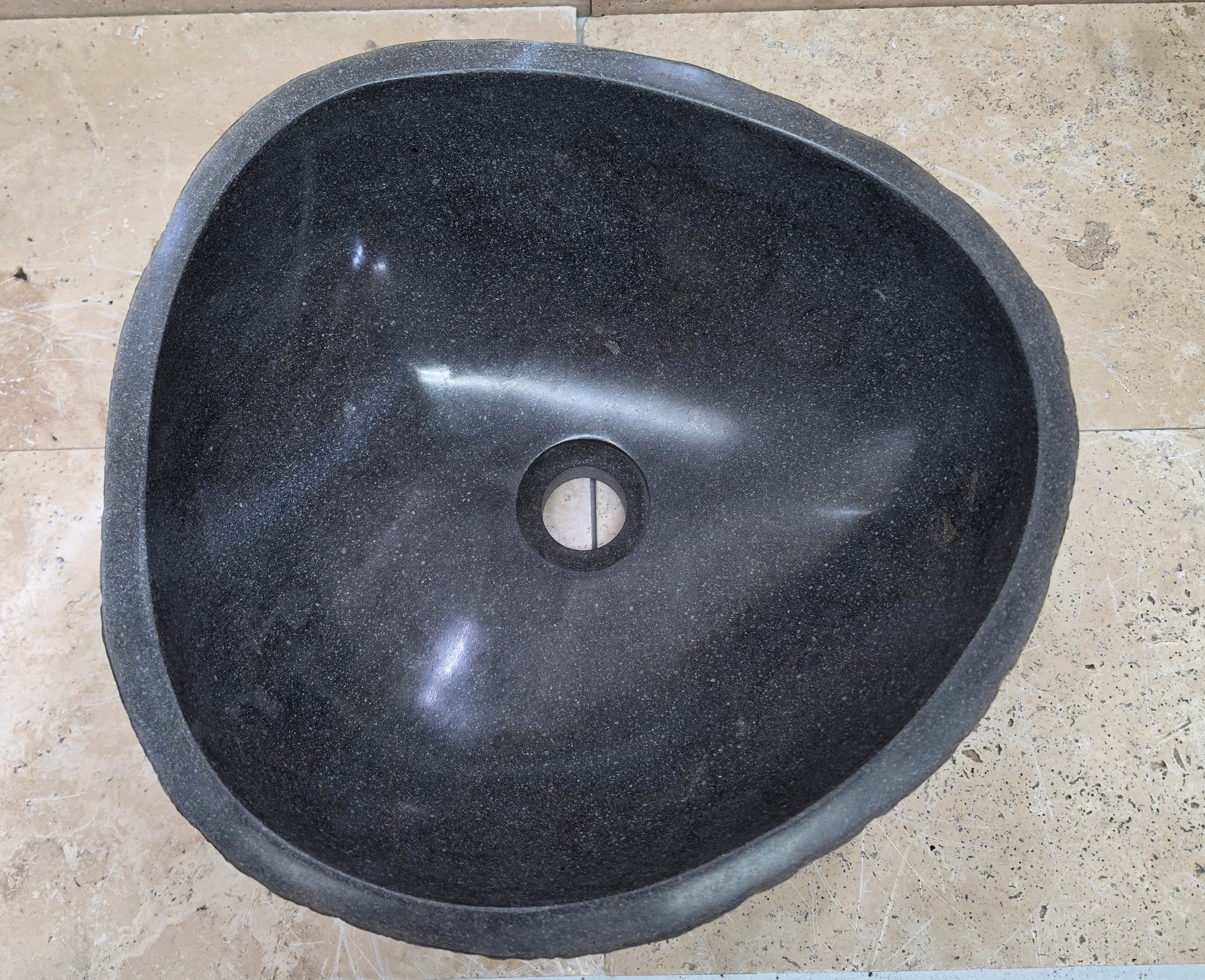 Handmade Natural Oval River Stone  Bathroom Basin  RM 2409110