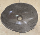 Handmade Natural Oval River Stone  Bathroom Basin  RVS 2409022