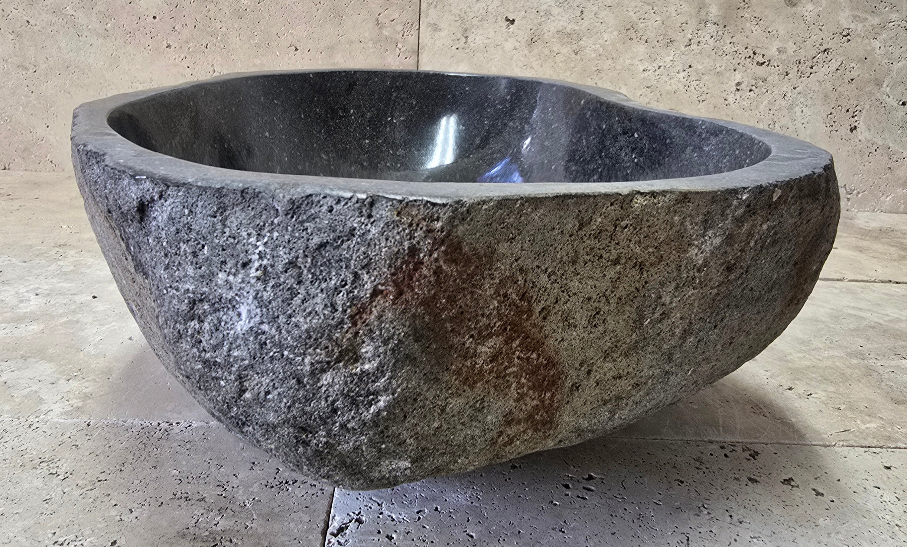 Handmade Natural Oval River Stone  Bathroom Basin  RM 2409032