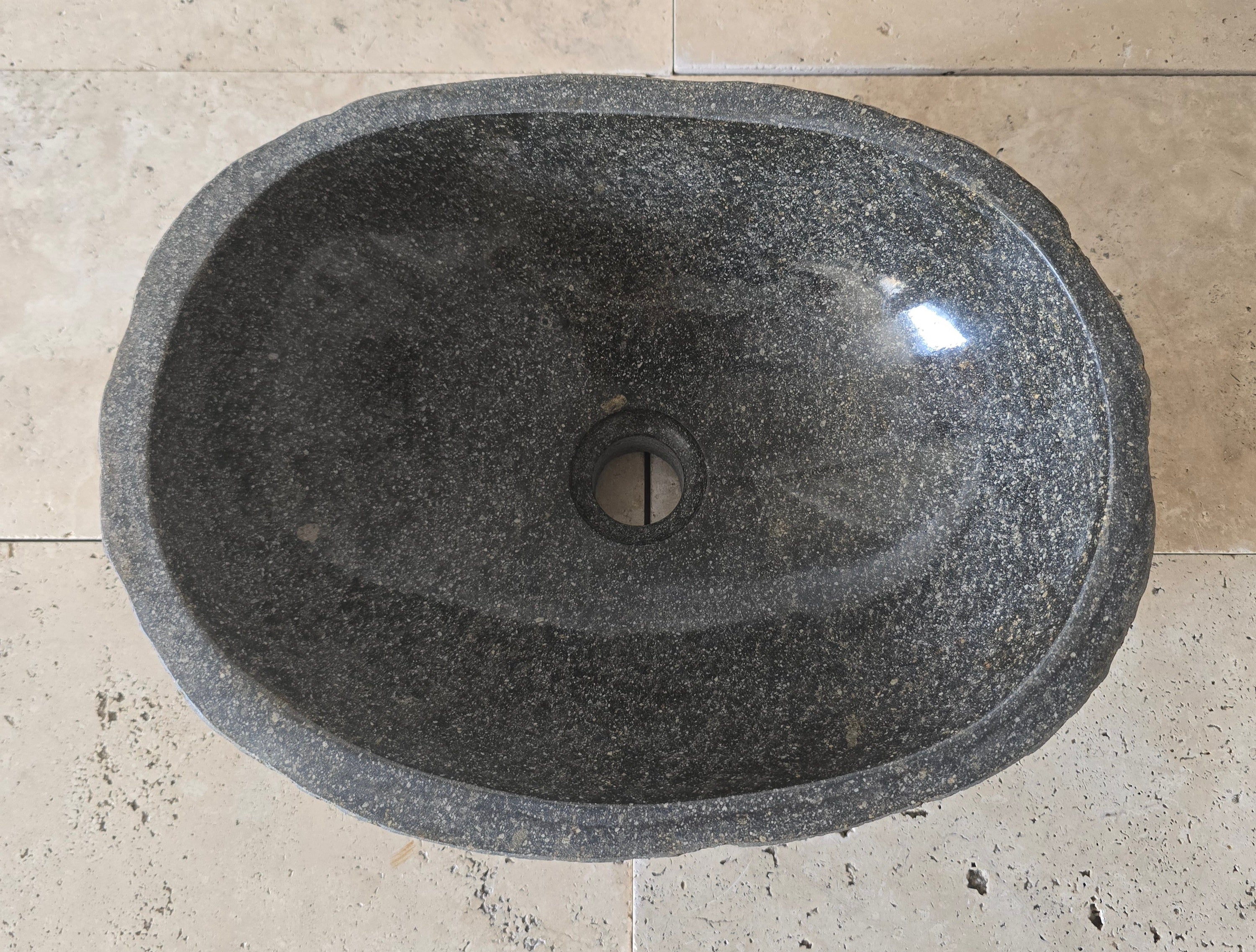 Handmade Natural Oval River Stone  Bathroom Basin  RM 2409090