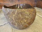 Handmade Natural Oval River Stone  Bathroom Basin  RVM 2409043