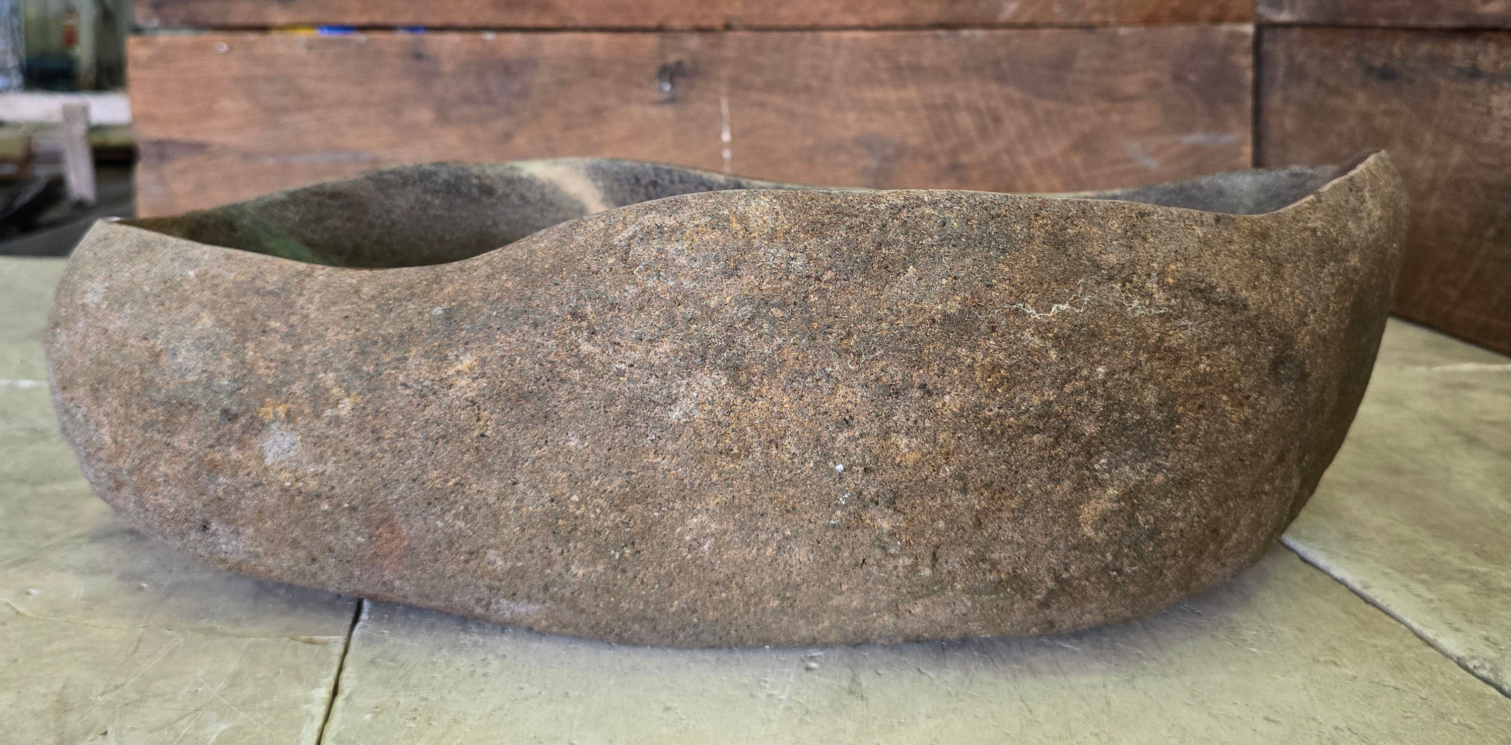 Handmade Natural Oval River Stone  Bathroom Basin  RVL 240925