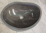 Handmade Natural Oval River Stone  Bathroom Basin  RS 24091062