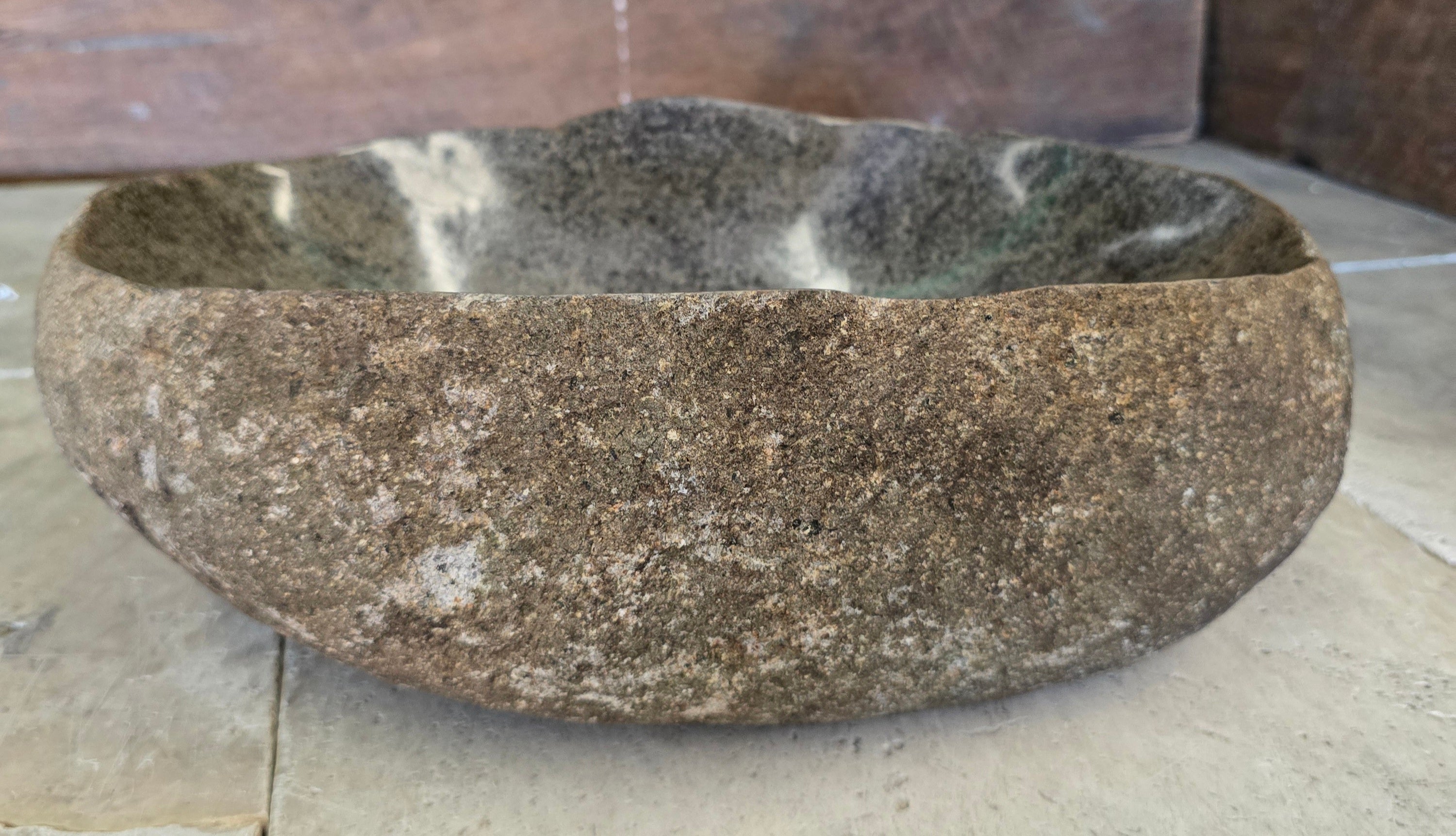Handmade Natural Oval River Stone  Bathroom Basin  RVM 2409044