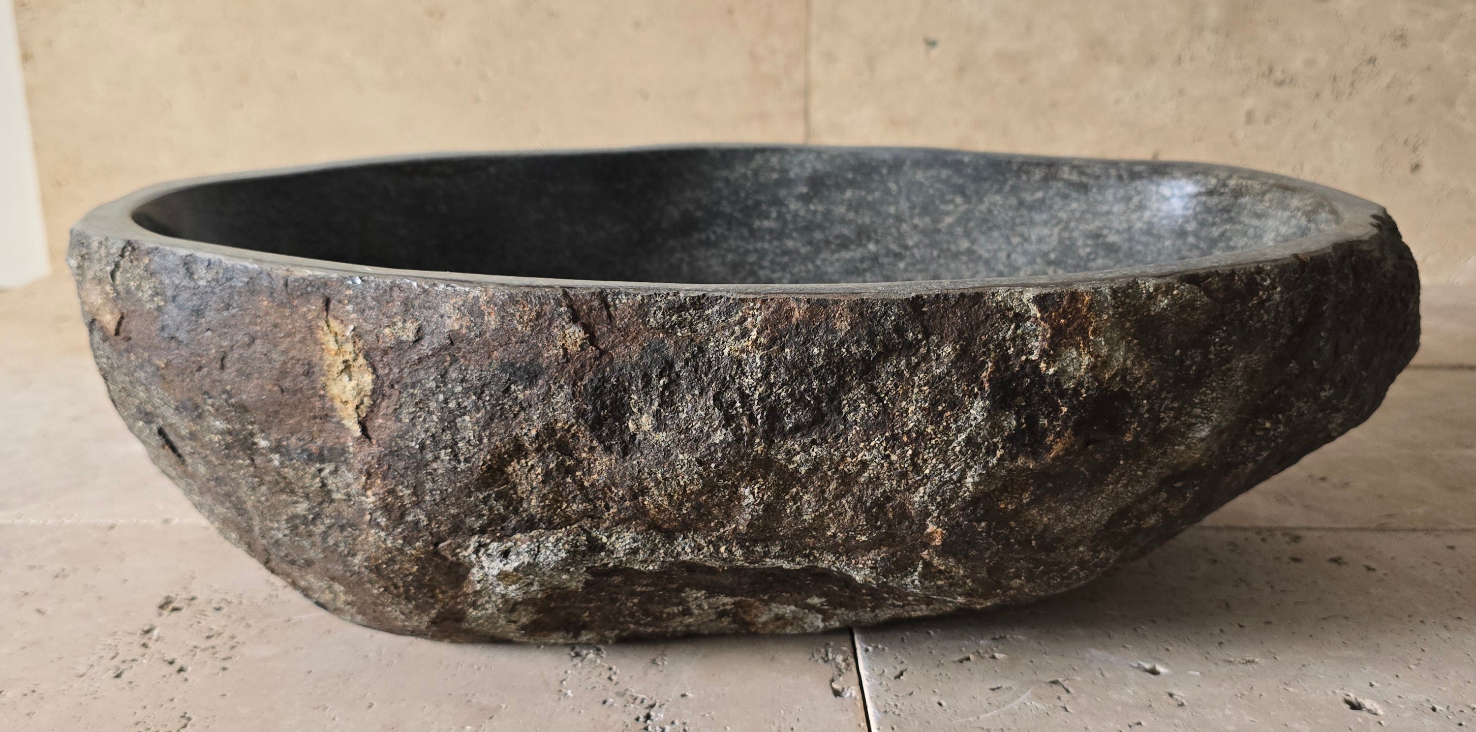 Handmade Natural Oval River Stone  Bathroom Basin  RM 2409138
