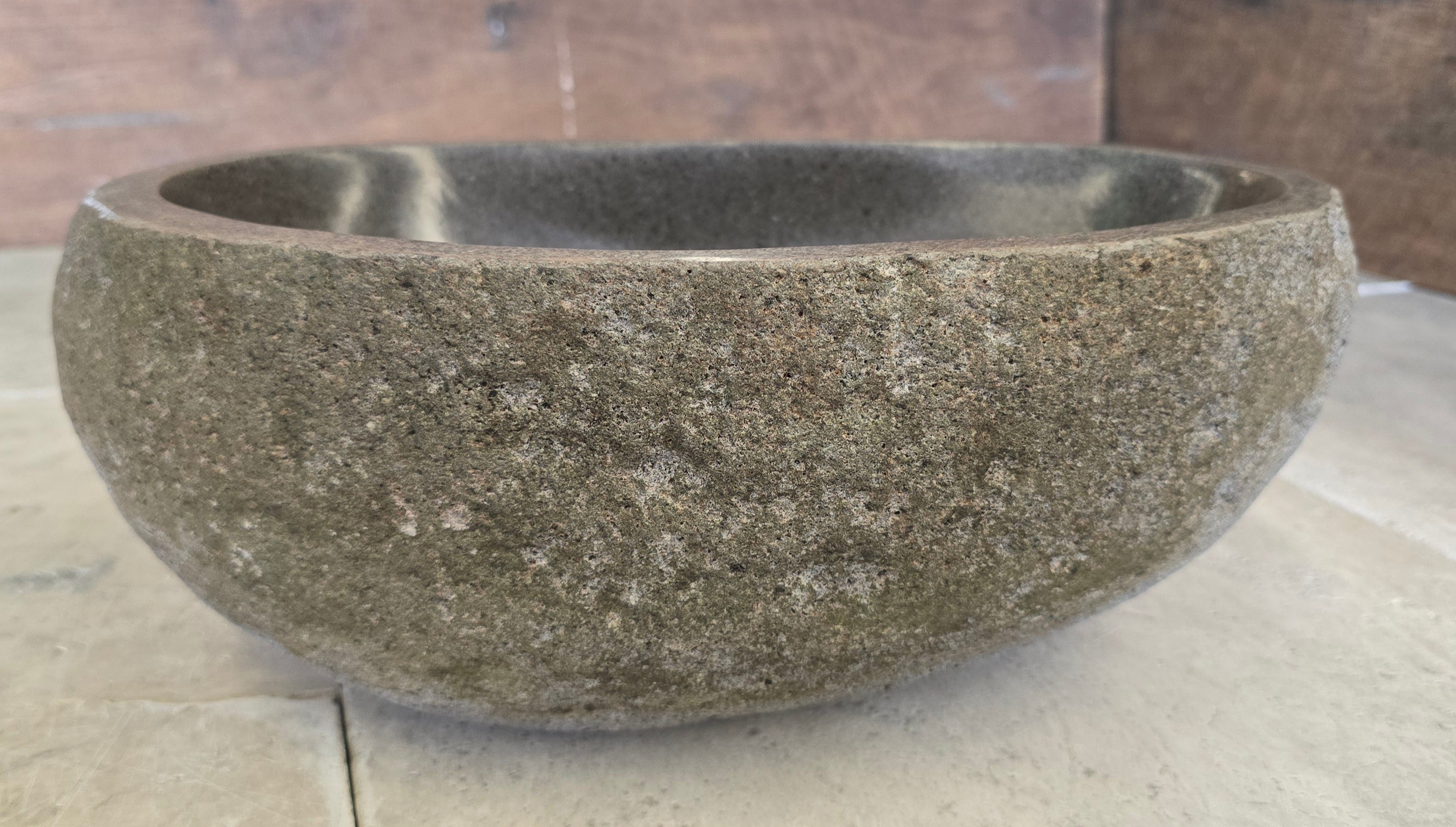 Handmade Natural Oval River Stone  Bathroom Basin  RS 2409090