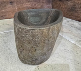 Handmade Natural Oval River Stone  Bathroom Basin  RL 240937
