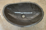 Handmade Natural Oval River Stone  Bathroom Basin  RM 25072099