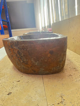 Handmade Natural Oval River Stone  Bathroom Basin TWIN SETS A & B RM 25072030