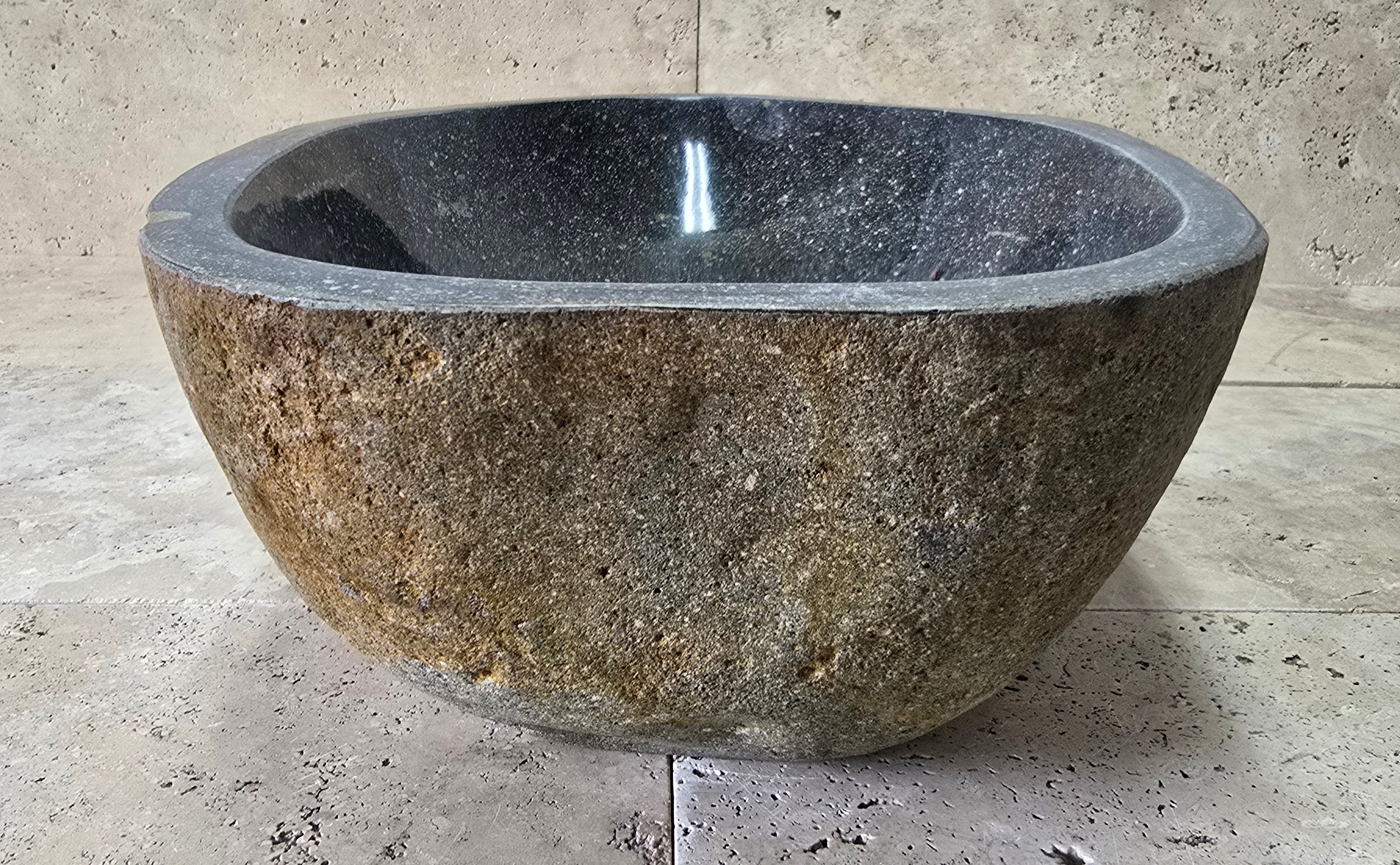 Handmade Natural Oval River Stone  Bathroom Basin  RM 2409100