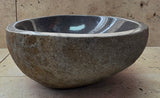 Handmade Natural Oval River Stone  Bathroom Basin  RS 2409126