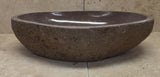 Handmade Natural Oval River Stone  Bathroom Basin  RL 25072004