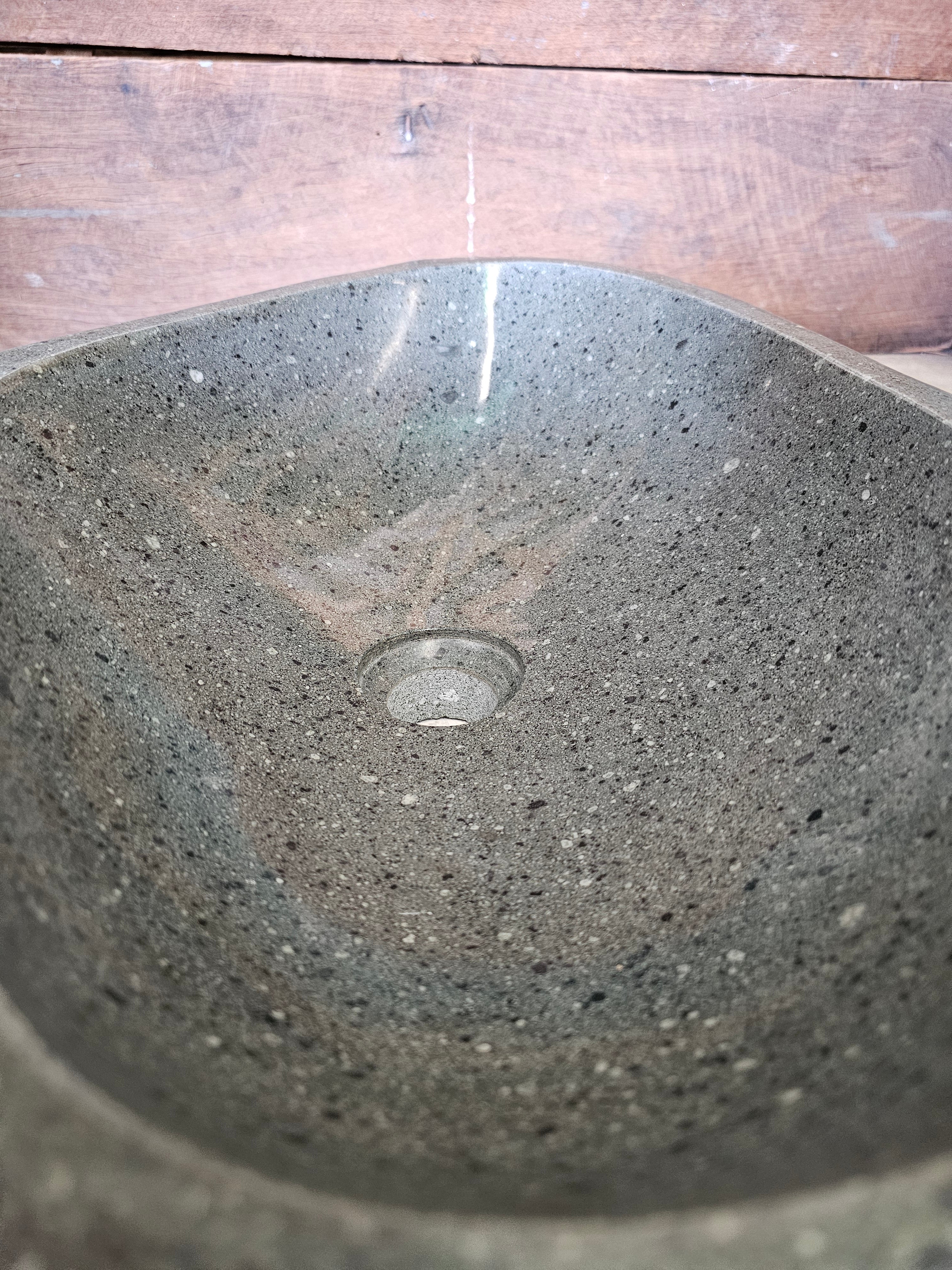 Handmade Natural Oval River Stone  Bathroom Basin  RL 240956
